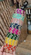 8 Colours Combo Box of Premium Stone & Kundan Glass Bangles